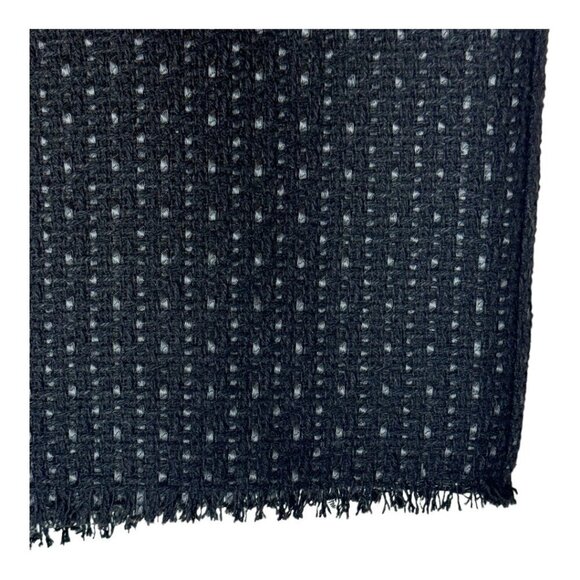 L Academie Skirt Women Large Black Tweed Fringe Hem A Line The Marla Mini NWT - Picture 4 of 10